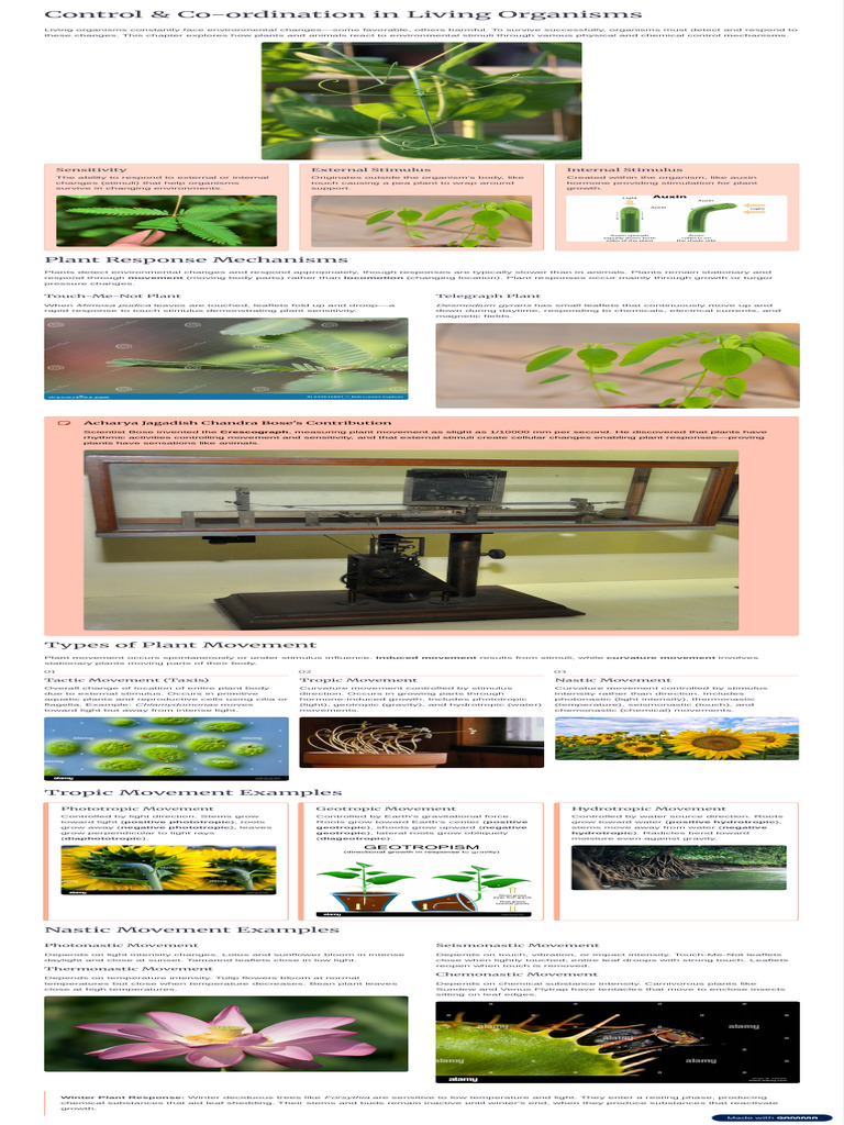 Plant and Animal Responses to Stimuli | PDF | Branches Of Botany ...