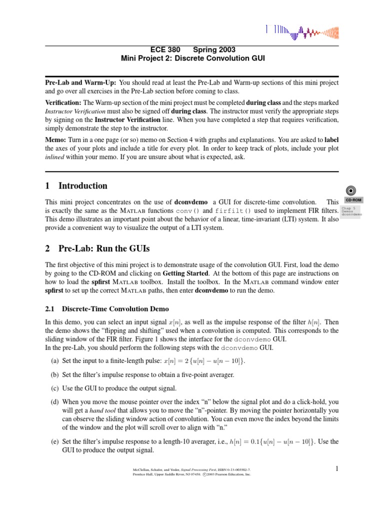 Discrete Convolution GUI Project | PDF | Convolution | Signal ...