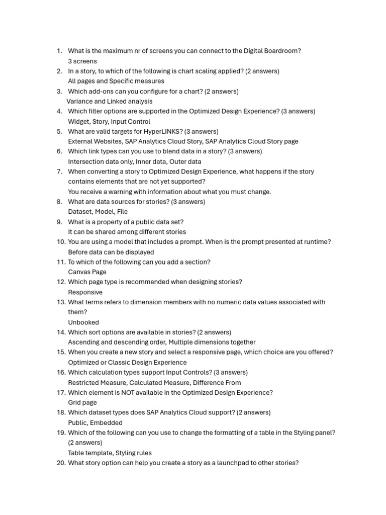 SAC Questions | PDF | Analytics | Data