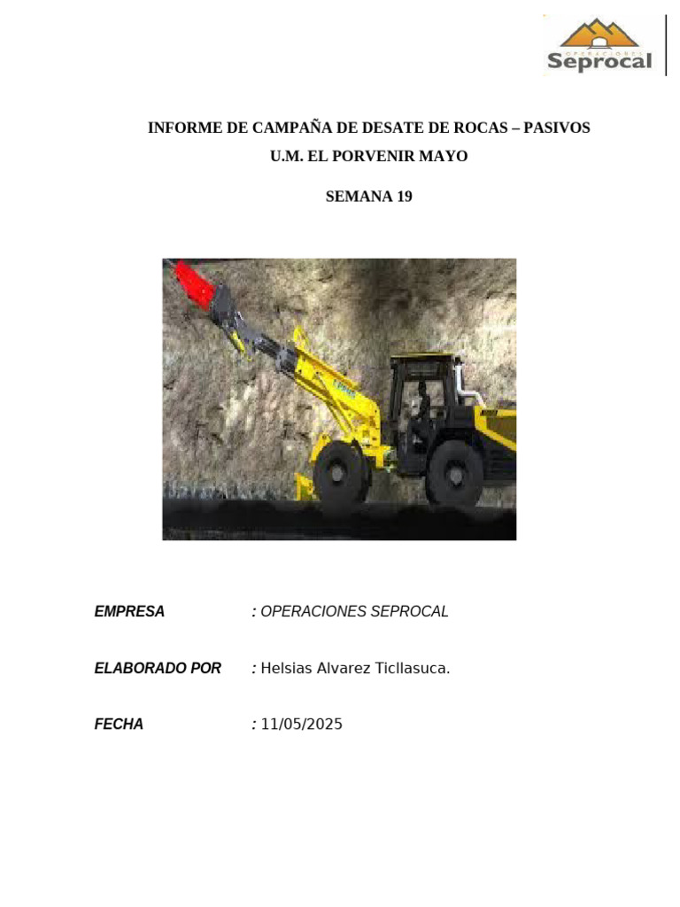 INFORME CAMPAÑA DE DESATE DE ROCAS 11-05-25 | PDF