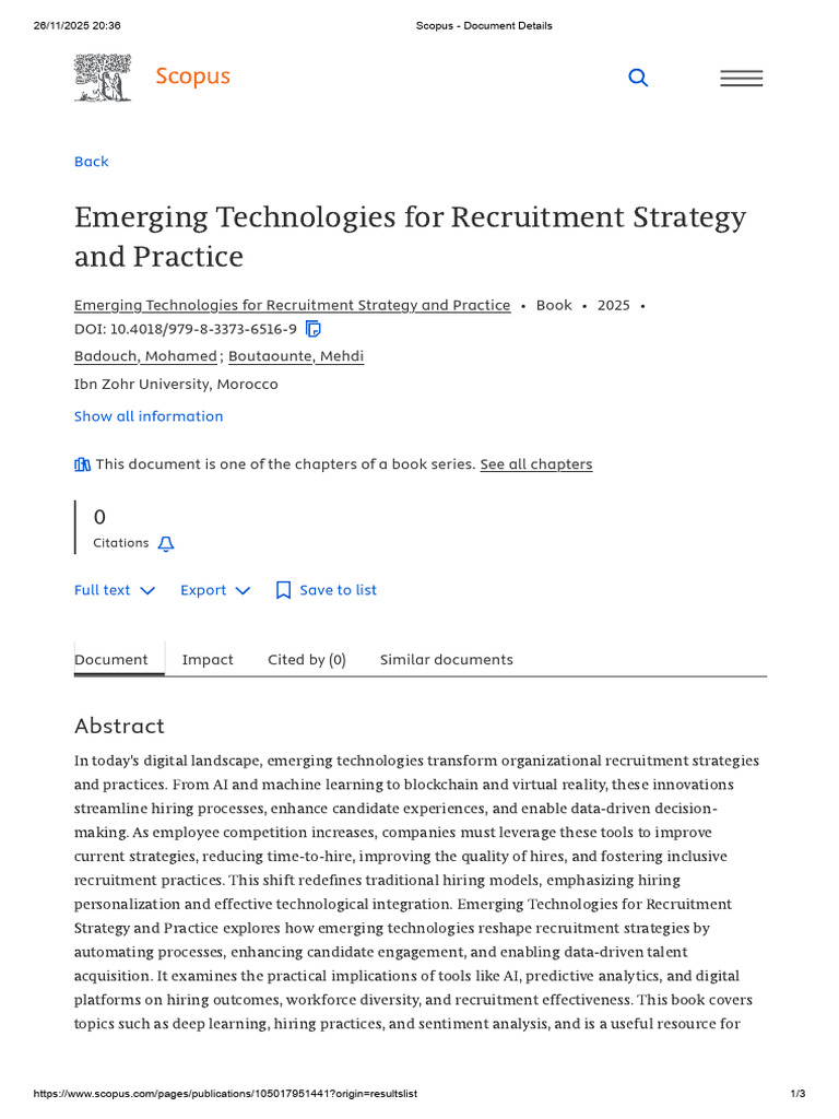Emerging Tech in Recruitment Strategies | PDF | Recruitment | Analytics