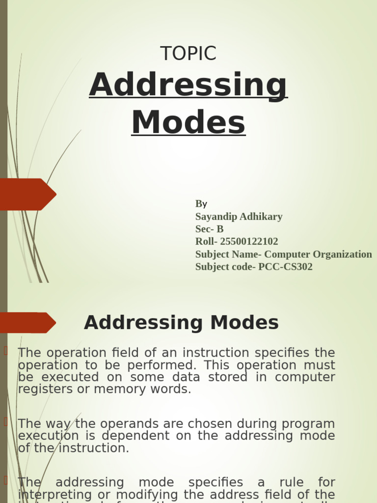 Understanding Addressing Modes in Computing | PDF | Computer ...