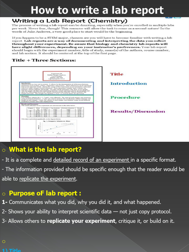 How to Write a Lab Report | PDF | Experiment | Data