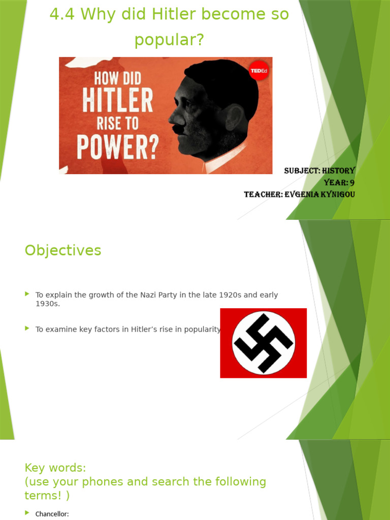 Factors Behind Hitler's Popularity | PDF
