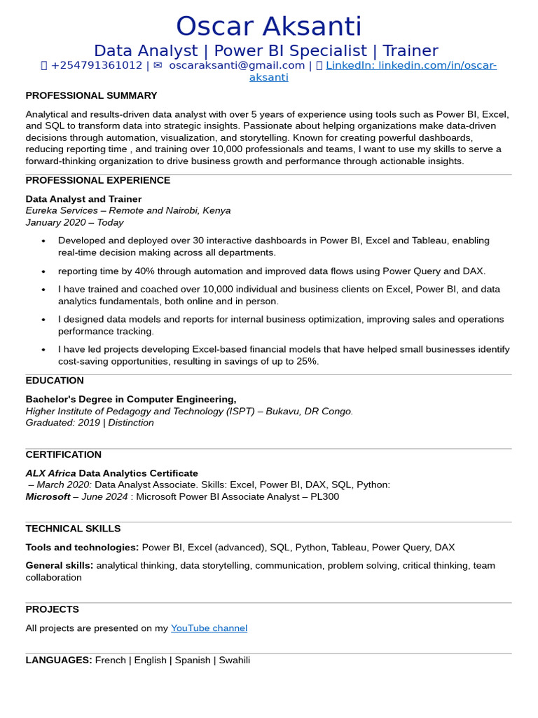 Data Analyst & Power BI Specialist | PDF