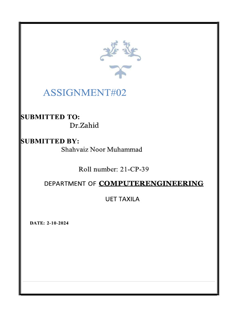 MAD Assignmnet 2 (21 CP 39) | PDF