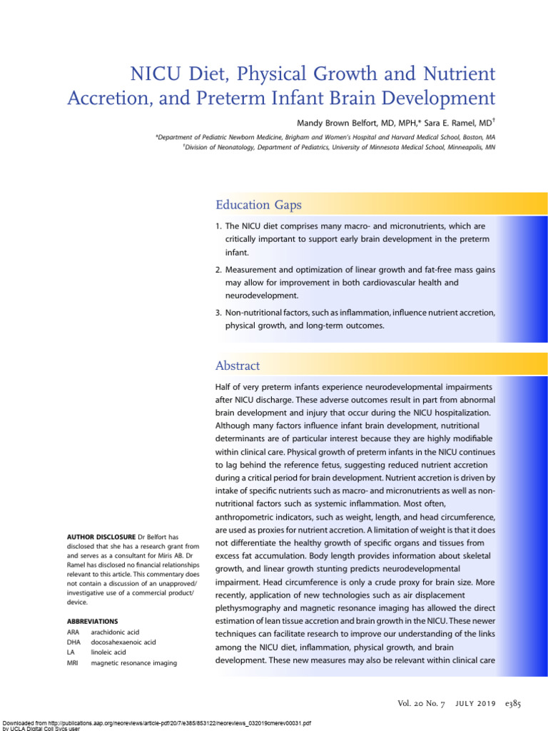 Neoreviews 032019cmerev00031 | PDF | Preterm Birth | Breast Milk
