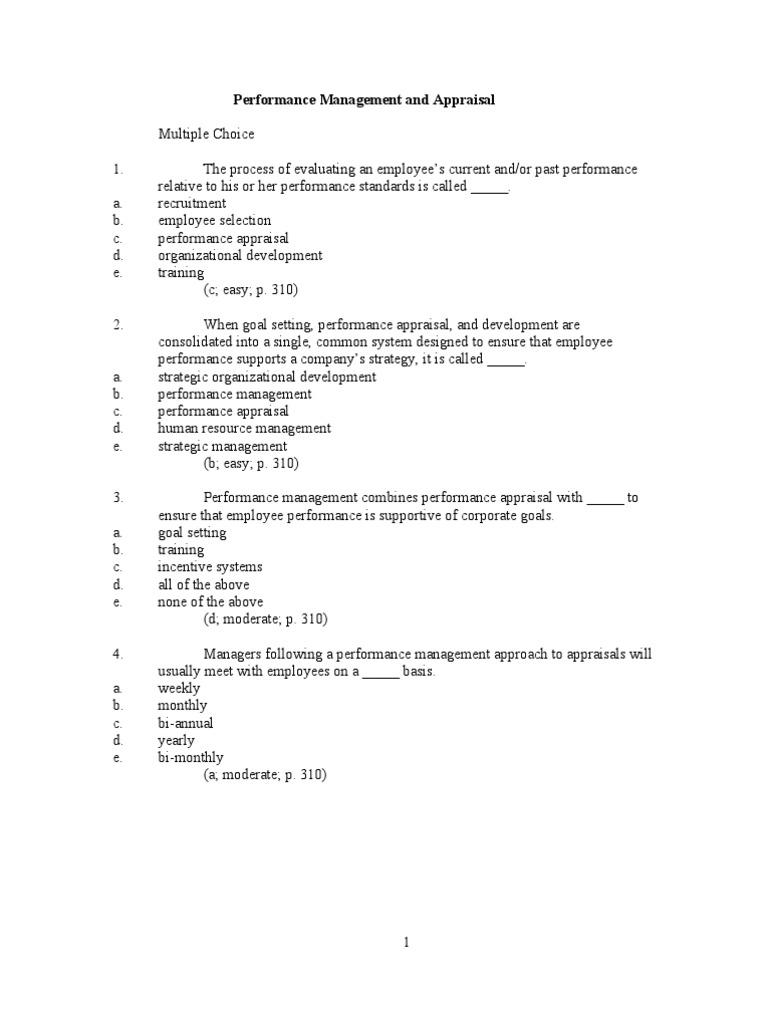 Performance Management and Appraisal | PDF | Performance Appraisal ...