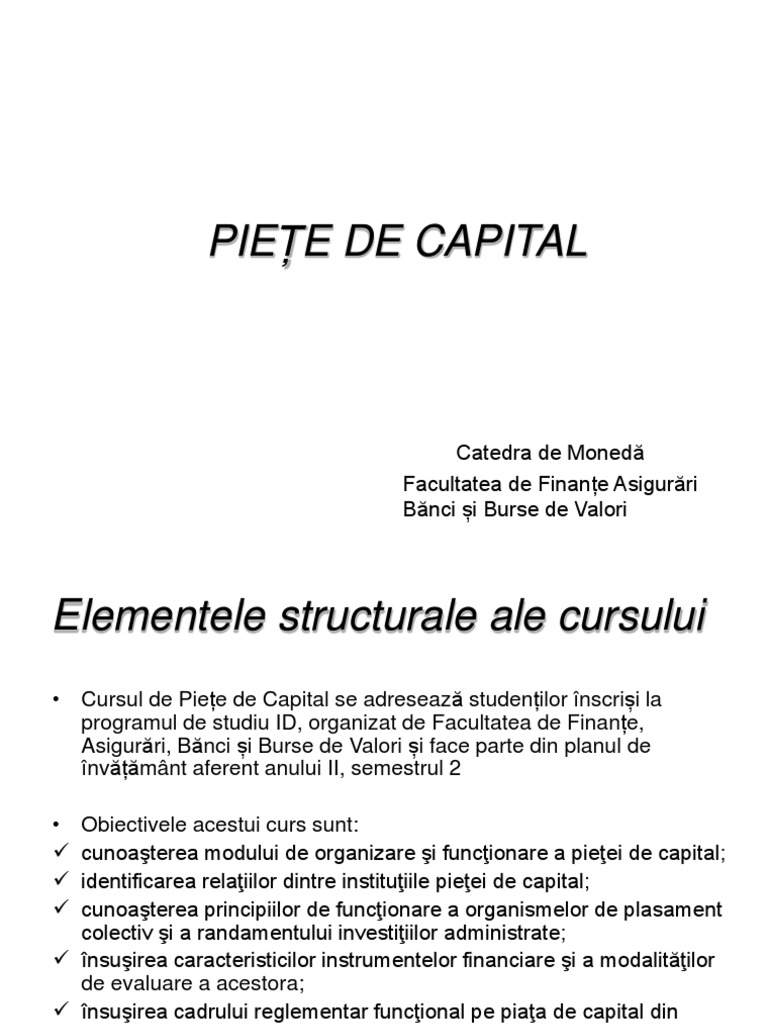 Piete de Capital PDF