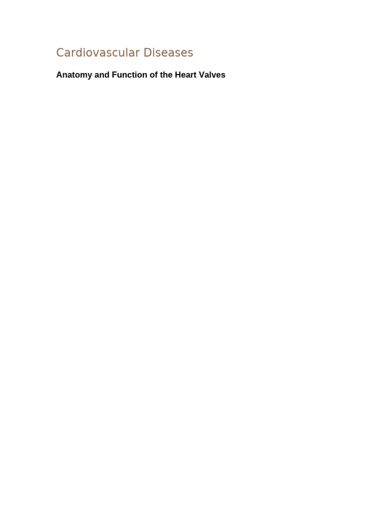 Anatomy and Function of the Heart Valves | PDF | Heart Valve | Heart