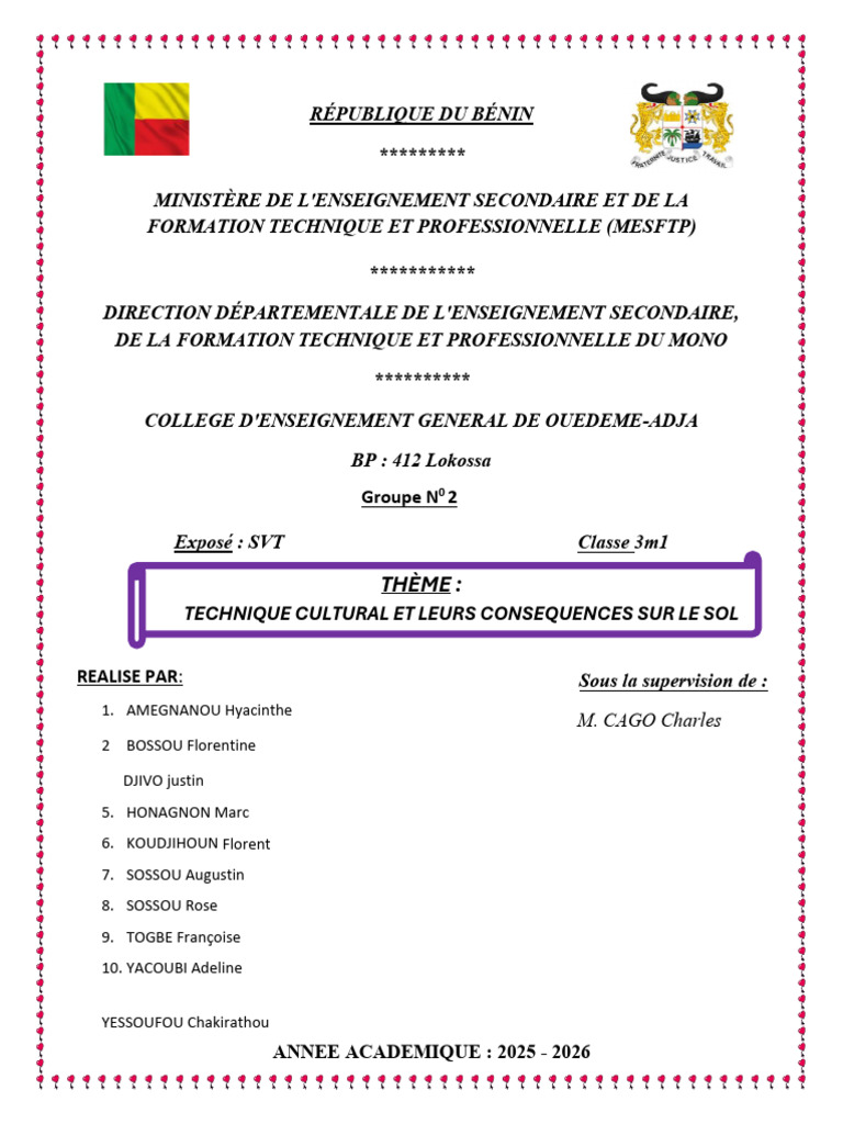 Techniques culturales et impacts sur le sol | PDF | Sol (pédologie ...