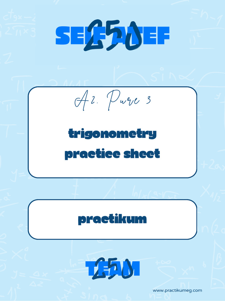 p3 Trigonometry Extra Sheet-C2a34965a3 | PDF
