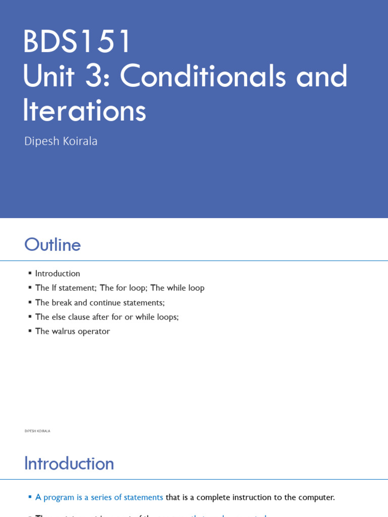Conditionals and Iterations in Python | PDF
