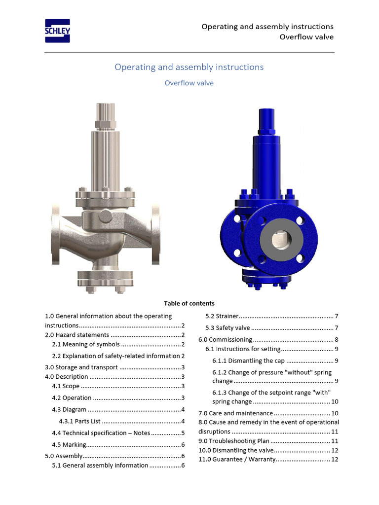 Overflow Valve Assembly Instructions | PDF | Valve | Mechanical Engineering