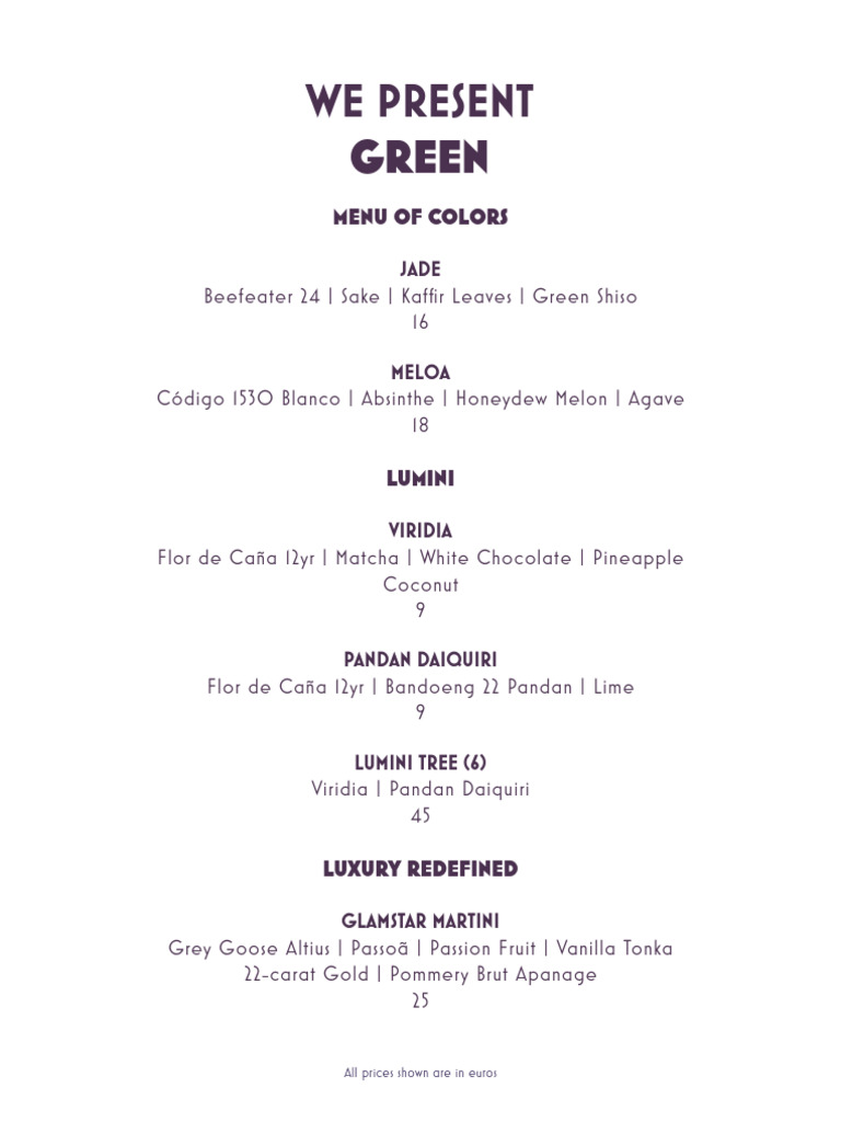 Comprehensive Beverage Menu Options | PDF | Champagne | Coffee