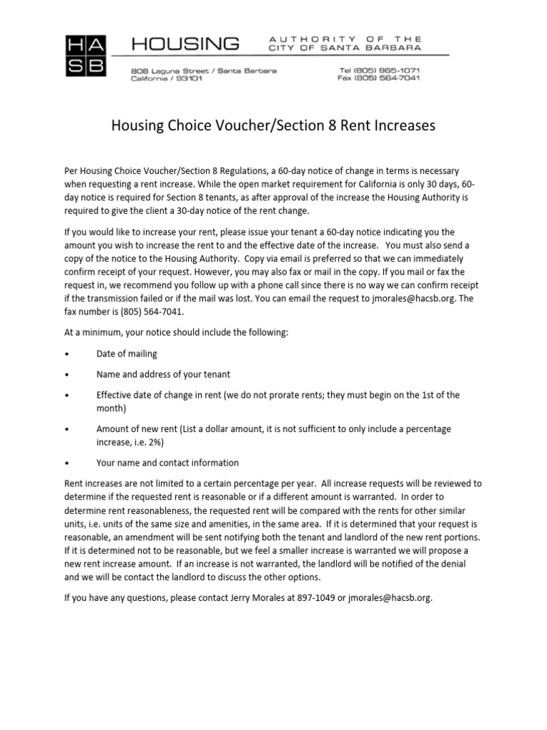 HCV Rent Increases For Website | PDF
