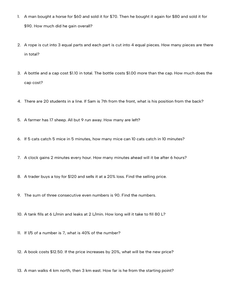Math Problem Solving Exercises | PDF | Area | Length