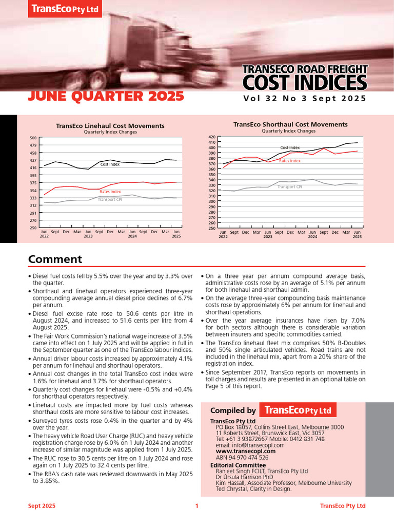 TransEco Quarterly Freight Cost Update | PDF