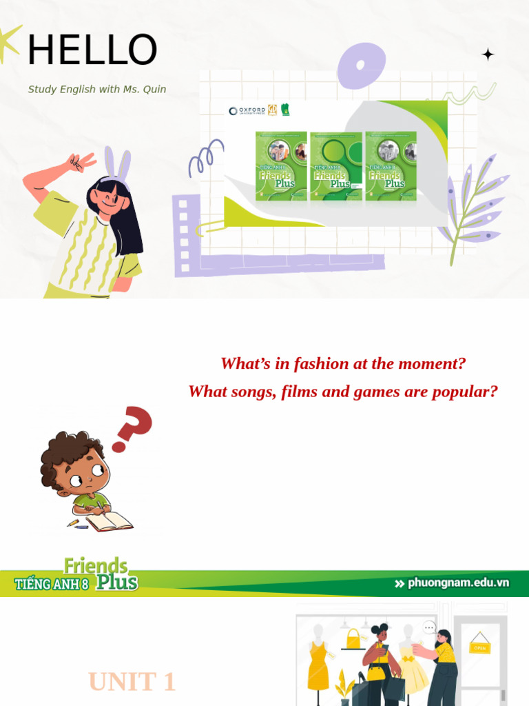 TIẾNG ANH FRIENDS PLUS 8 - UNIT 1 - LESSON 1 | PDF