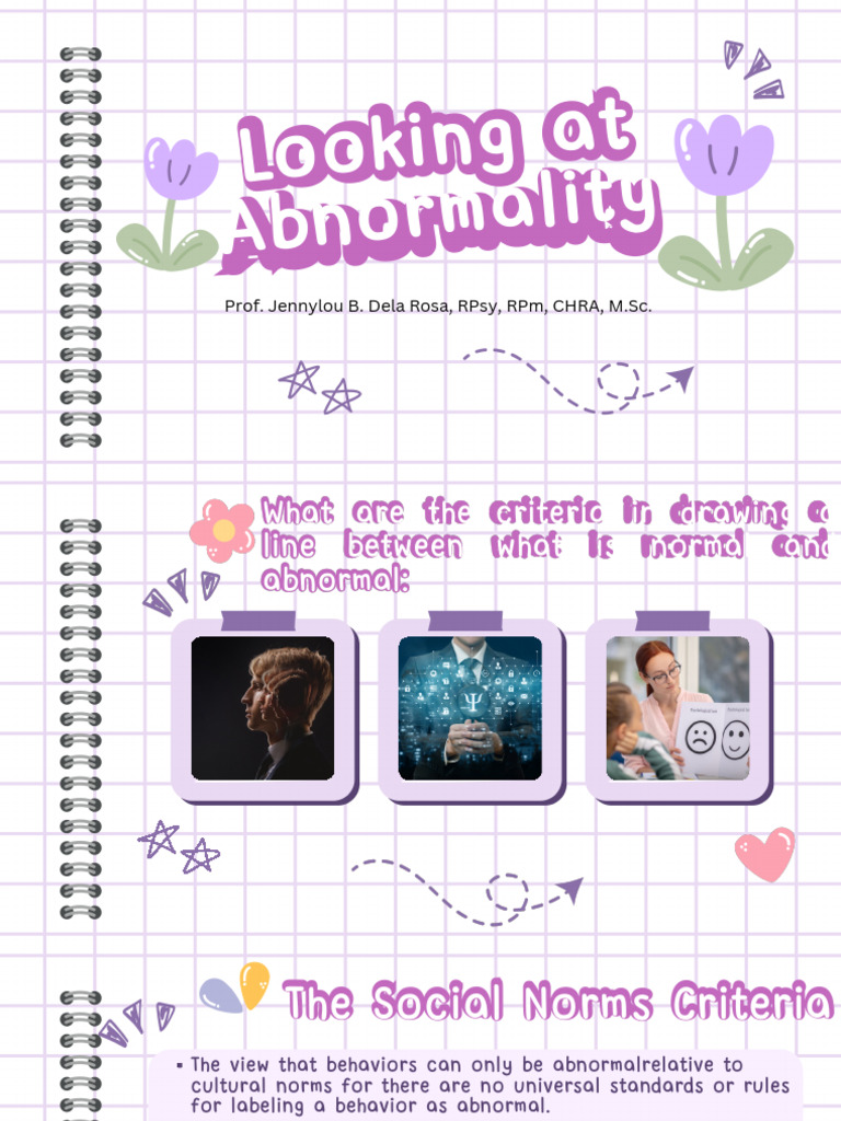 Understanding Abnormal Behavior Criteria | PDF | Psychotherapy | Mental ...