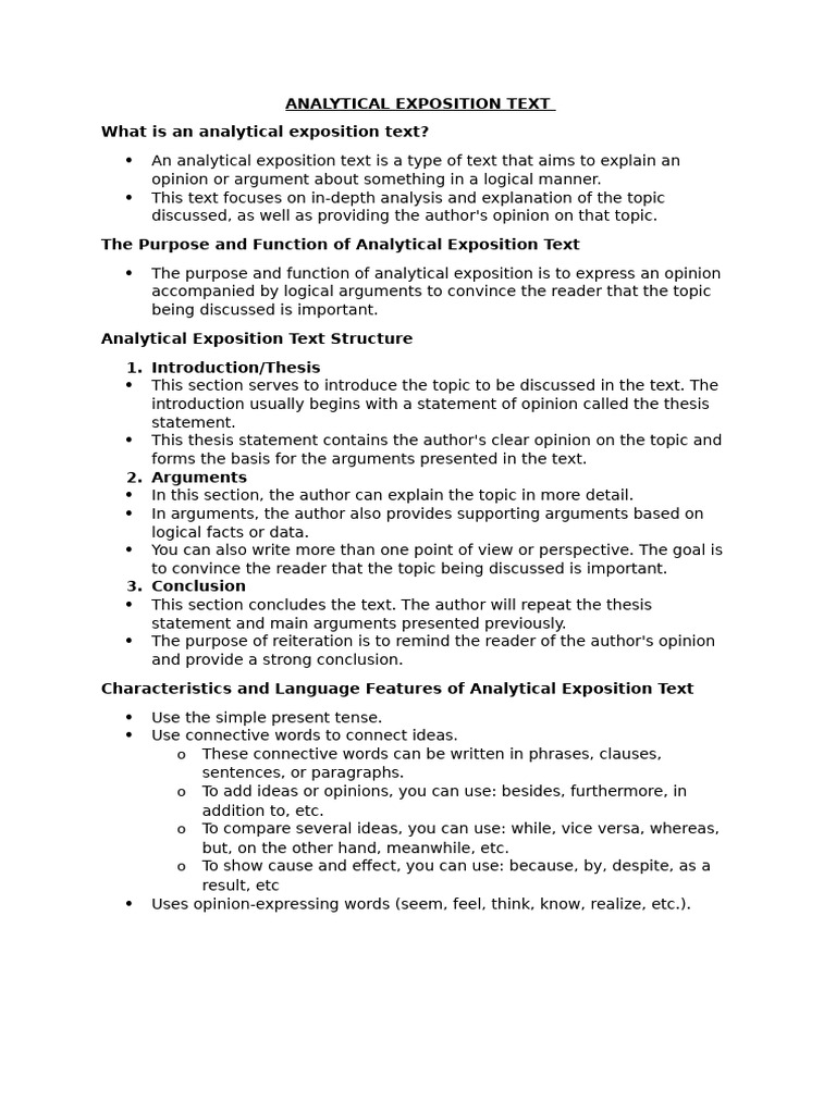 Understanding Analytical Exposition Texts | PDF | Social Media ...