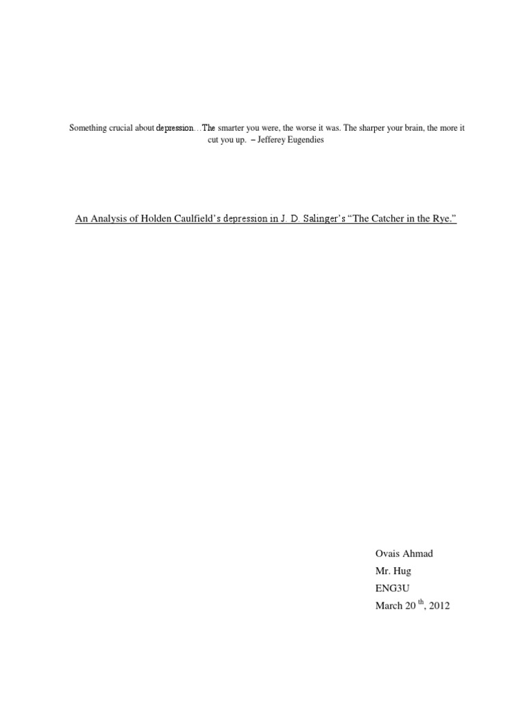 The catcher in the rye summary image