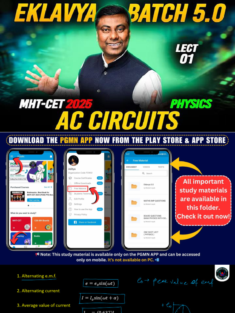 AC Circuit Analysis and Calculations | PDF | Inductor | Alternating Current