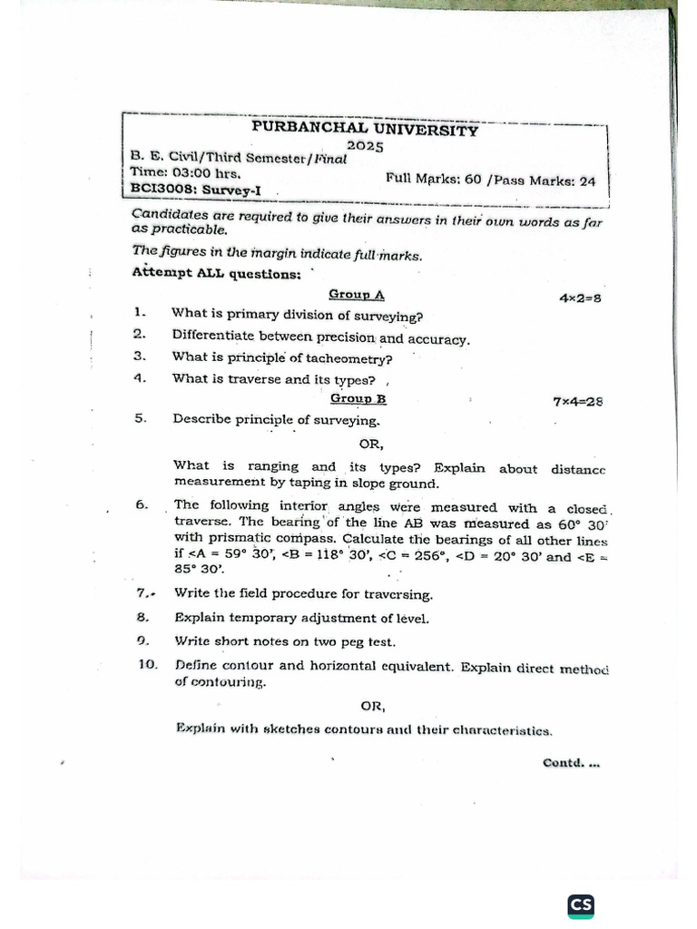 3rd Sem Survey | PDF