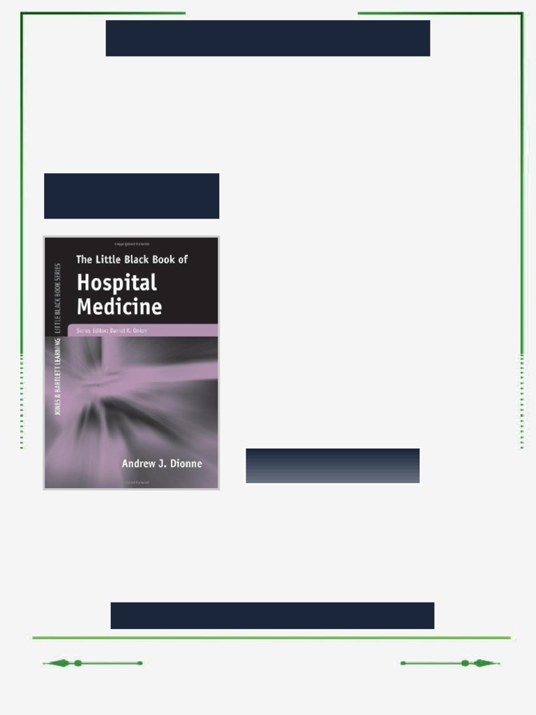 Little Black Book of Hospital Medicine Jones and Bartlett s Little ...