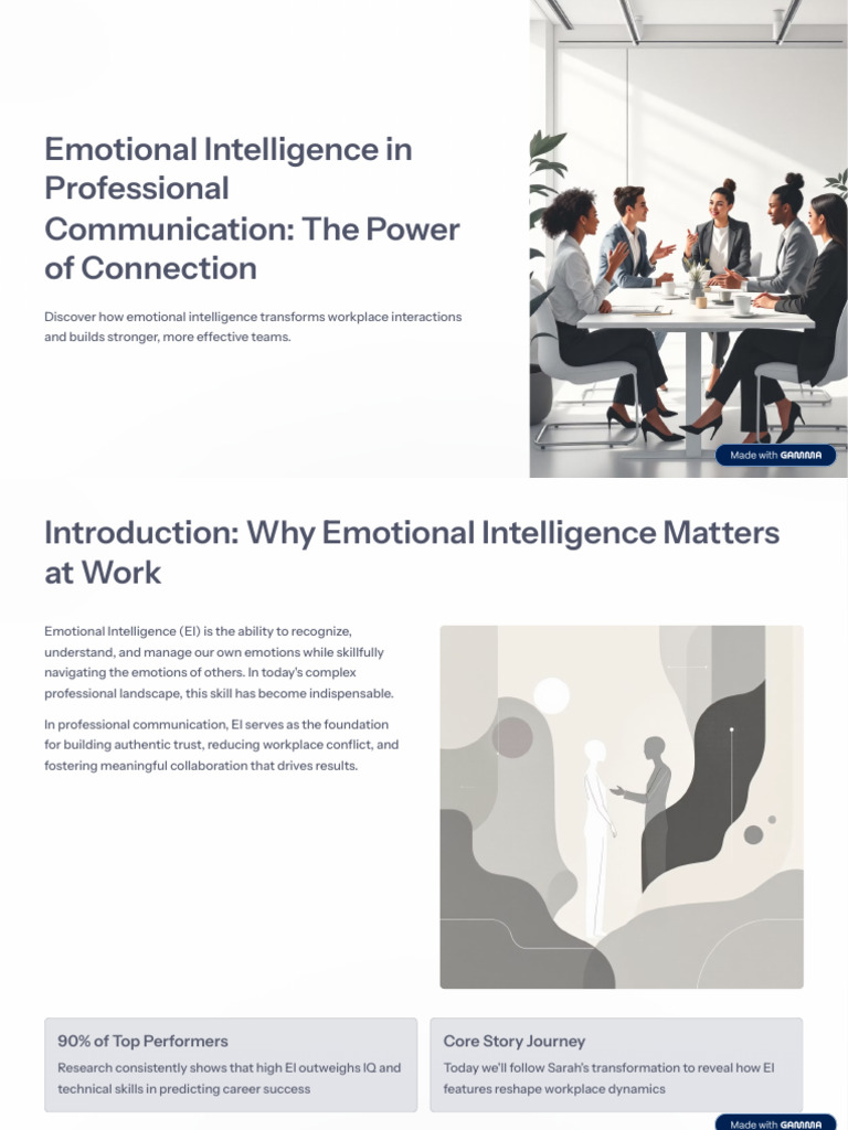 Emotional Intelligence in Workplace Communication | PDF