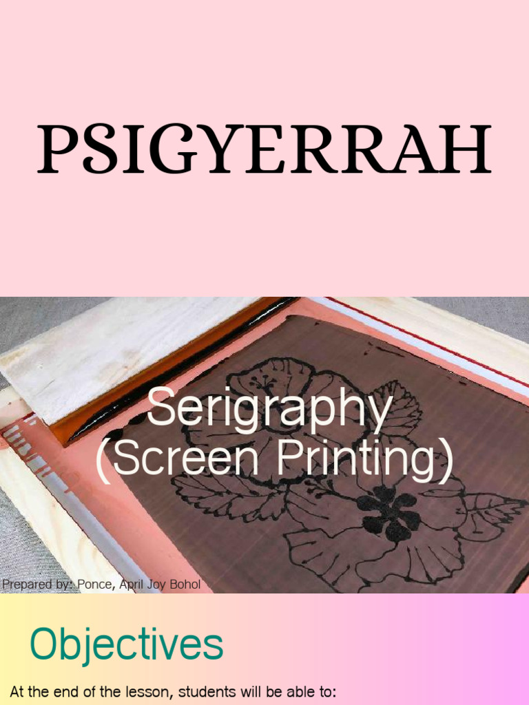 Serigraphy: History and Techniques Guide | PDF | Publishing | Printing