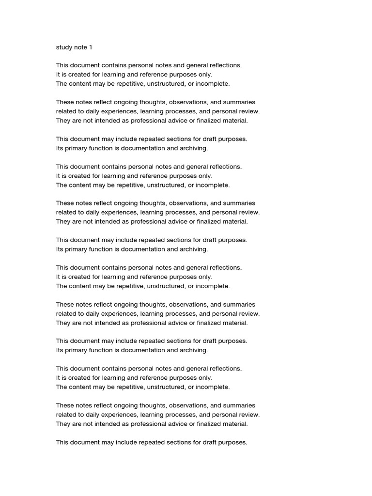 Personal Learning Notes and Reflections | PDF