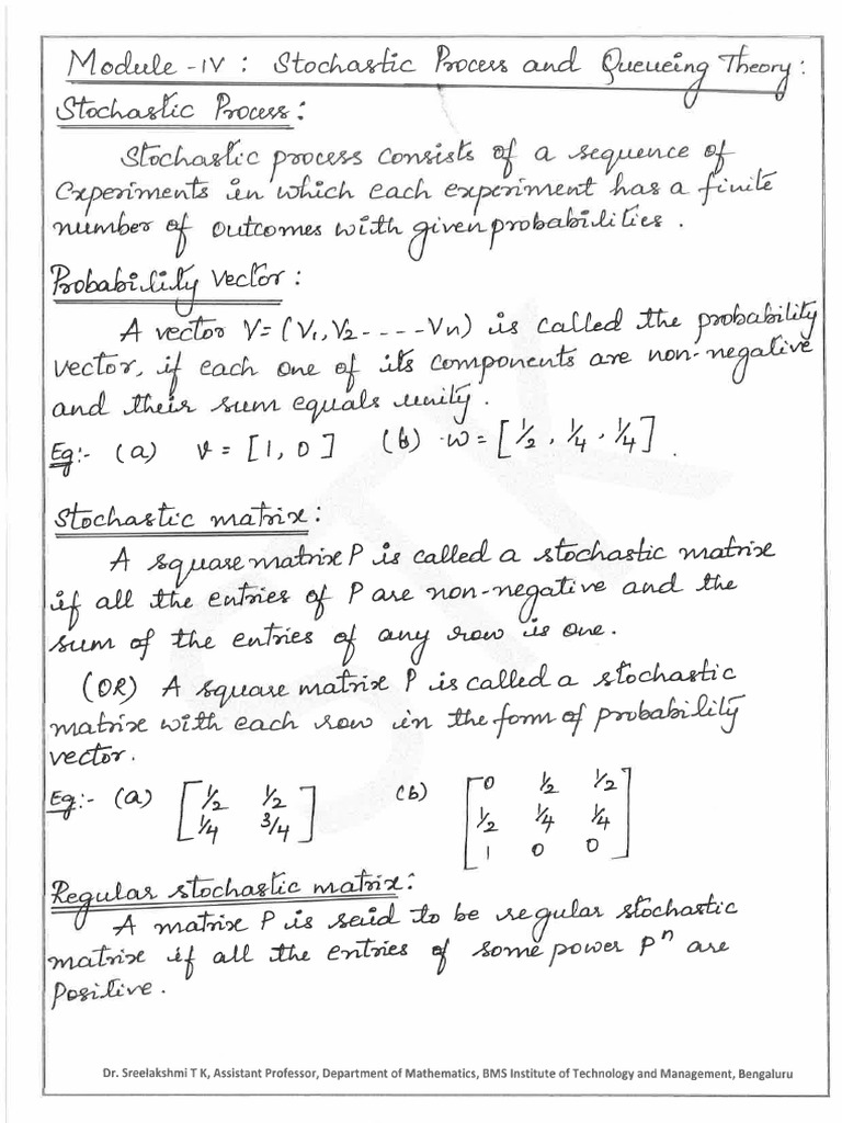 4 - Stochastic Process and Queueing Theory | PDF