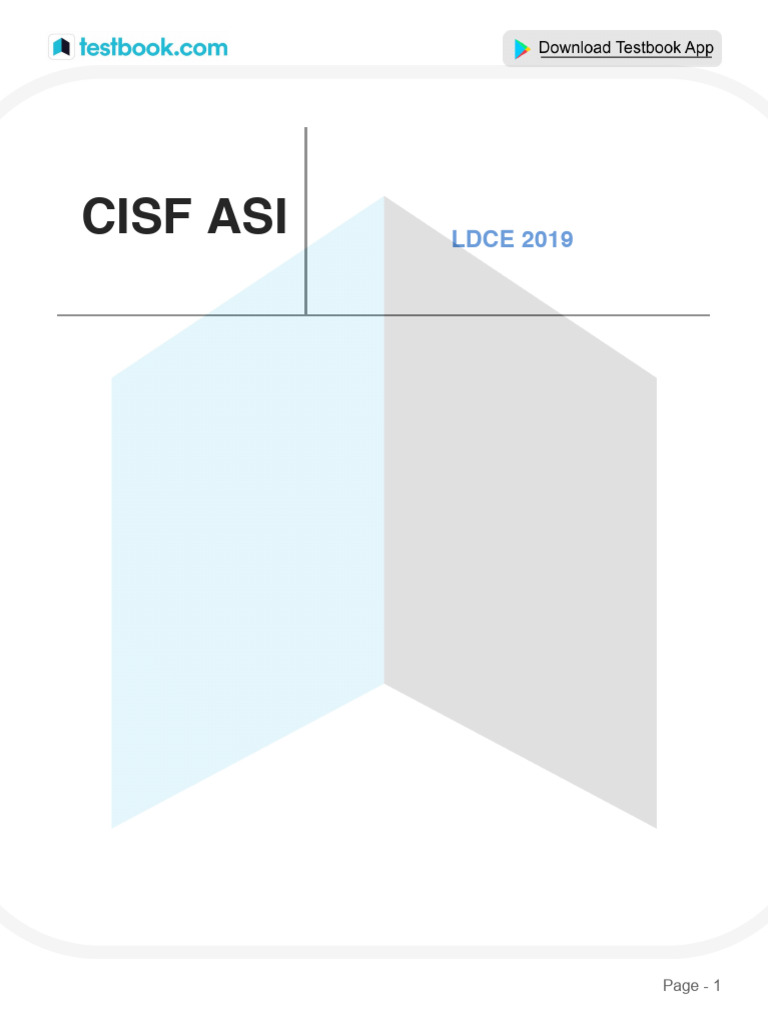 CISF ASI LDCE 2019 Exam Paper | PDF