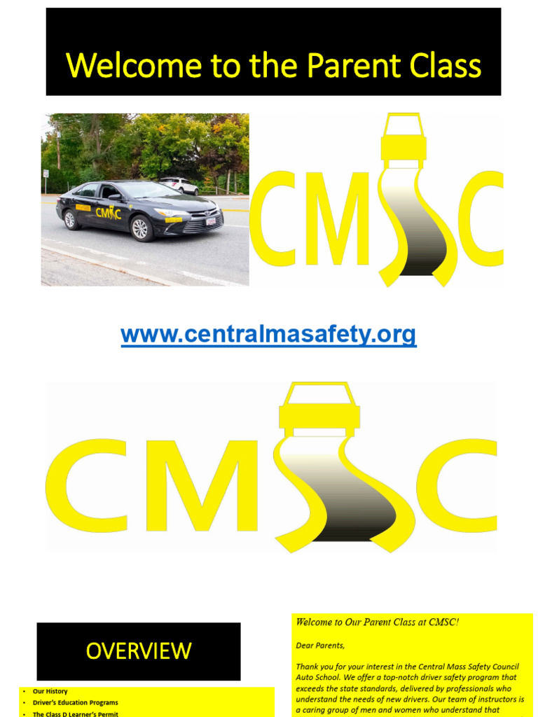 Parent Class Overview for Driver Education | PDF | Driving | Driver's ...