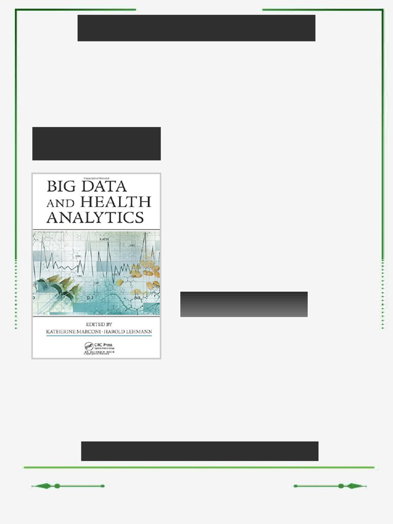 Big Data and Health Analytics 1st Edition Katherine Marconi ebook with ...