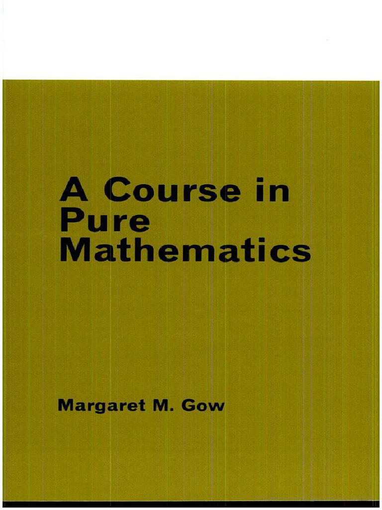 A Pure Maths Course 1 | PDF