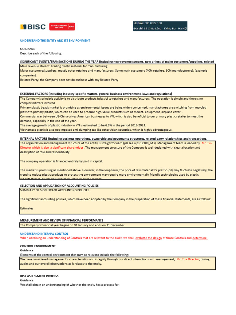 Internal Control and Risk Assessment Guide | PDF | Risk | Audit
