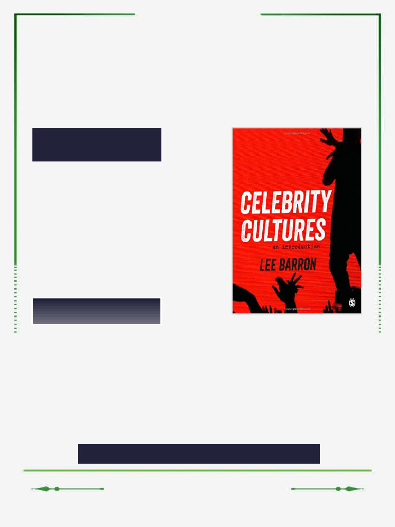 Celebrity Cultures An Introduction 1st Edition Lee Barron ebook ...