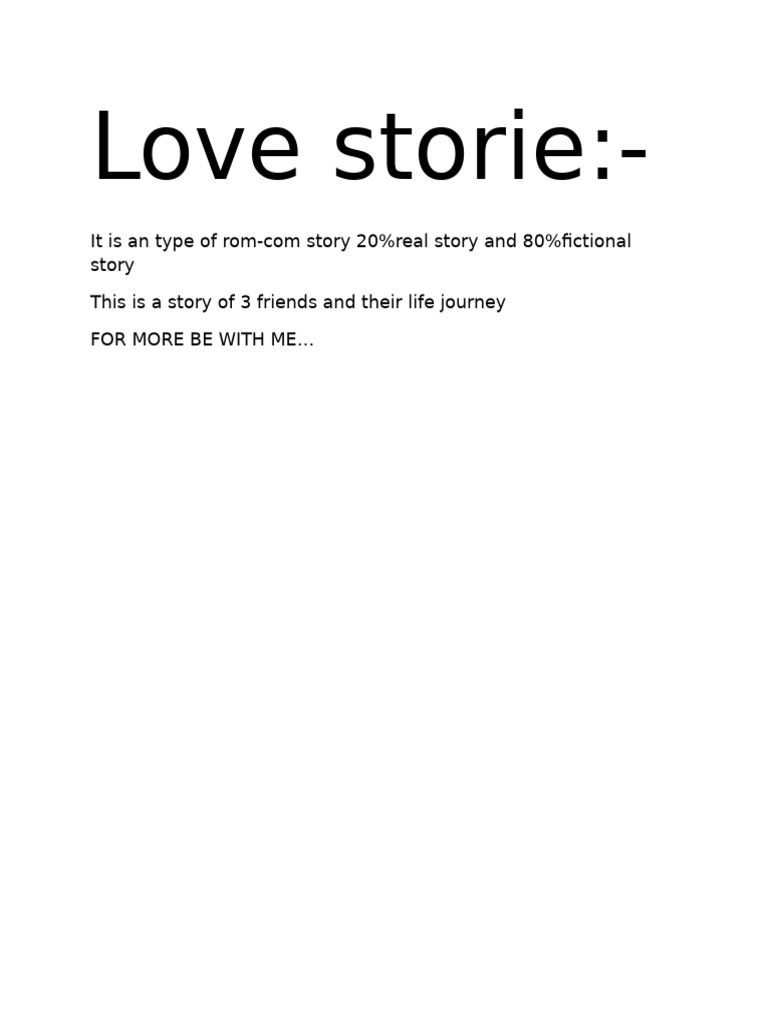 Love Stories: A Rom-Com Journey | PDF