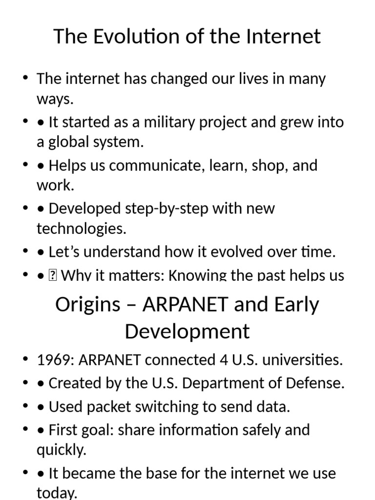 The Internet's Evolution Explained | PDF | Internet | World Wide Web