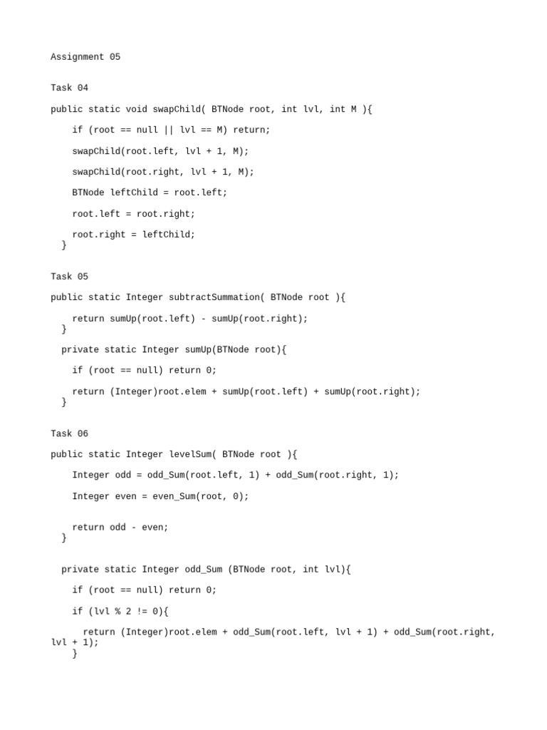 Binary Tree and BST Operations in Java | PDF | Computing | Programming ...
