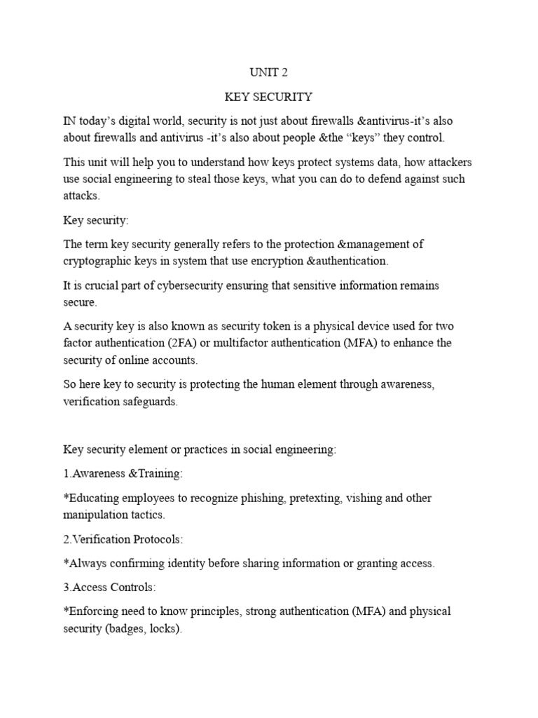 Key Security Practices in Cybersecurity | PDF | Security | Computer ...