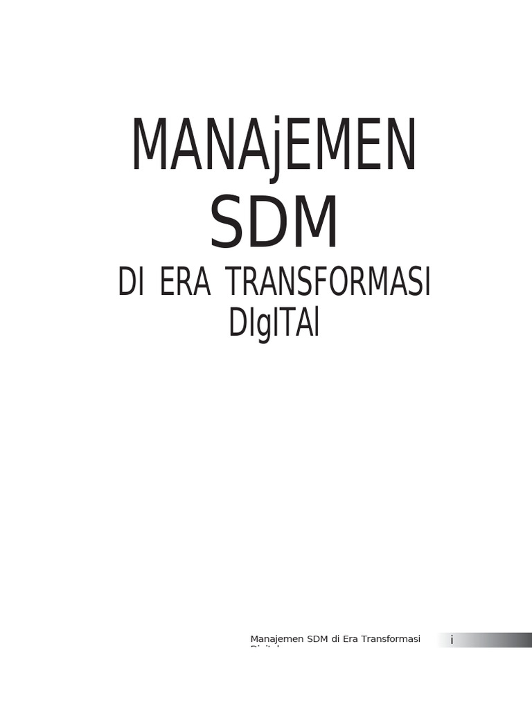 Manajemen SDM dalam Transformasi Digital | PDF