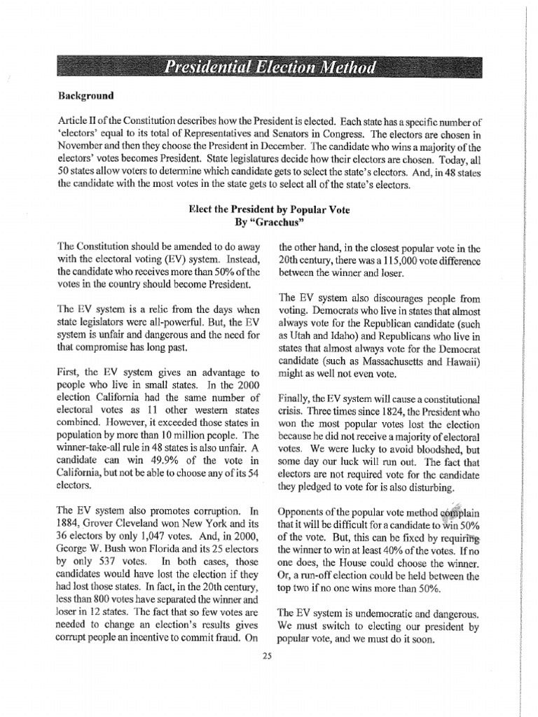 CH 3-Prez Election Method | PDF