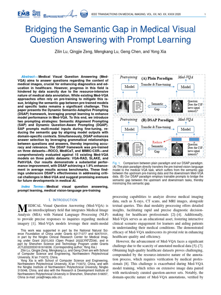 Enhancing Med-VQA with DSAP Framework | PDF | Information | Learning