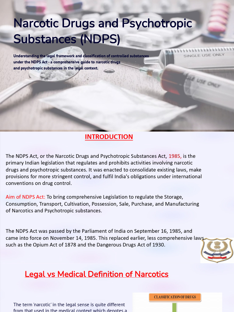 Narcotic Drugs and Psychotropic[1] | PDF | Narcotic | Opium