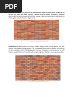 Types of Brick Bonds in Masonry | PDF | Brick | Civil Engineering