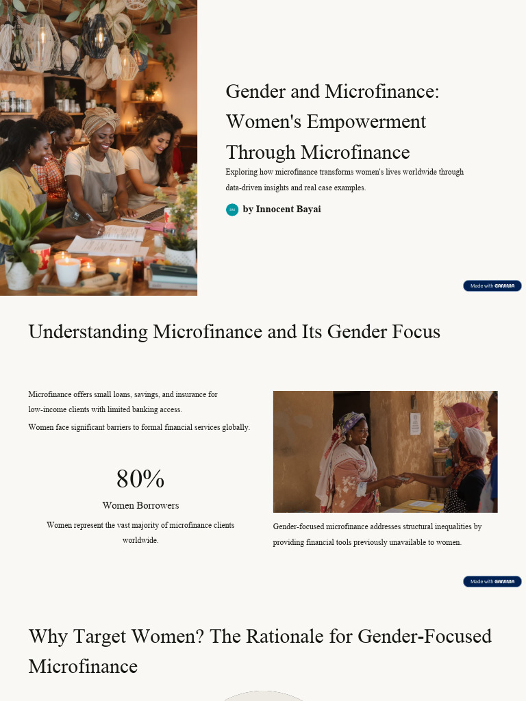 Women's Empowerment Through Microfinance | PDF | Microfinance | Microcredit