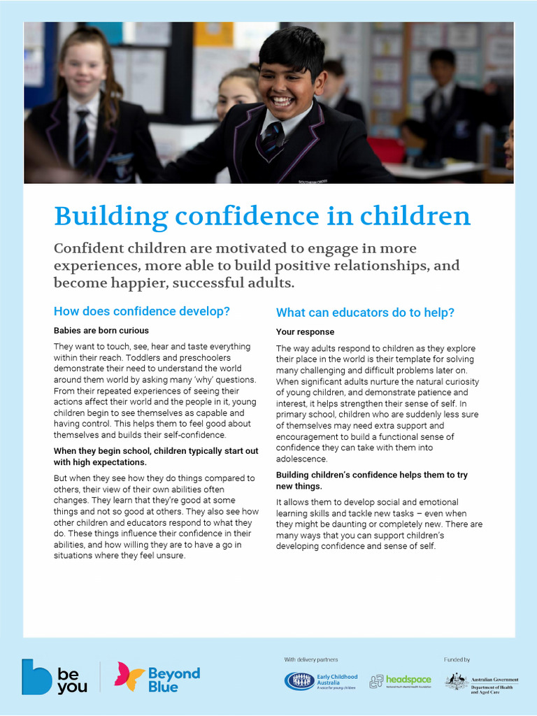 Building Confidence in Children | PDF | Self Esteem | Motivational